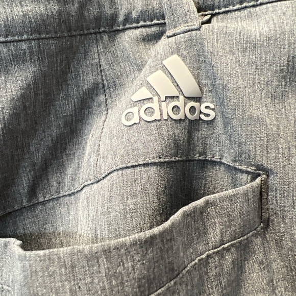 adidas Men's Charcoal Flat Front Shorts - Picture 5 of 8